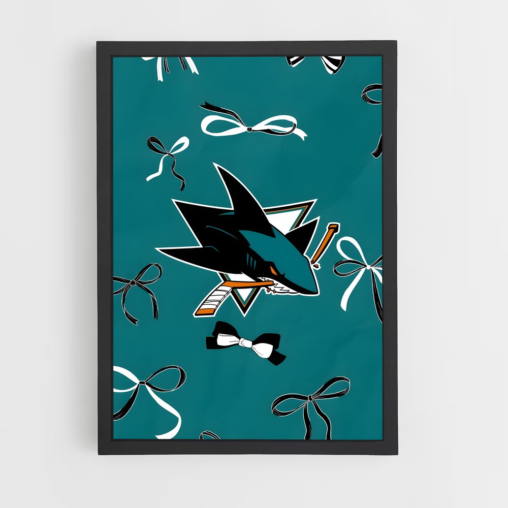 Poster Sharks Attack – affiche Hockey sur glace (vue 2)